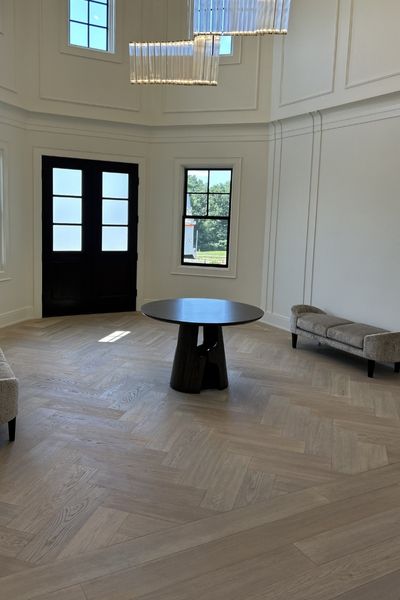 herringbone hardwood floor installation Franklin MA